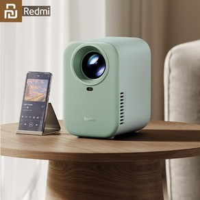 [ XC샵] 레드미 Redmi 빔프로젝터 Lite 버전 1080P해상도 화면 스마트 조정 50CVIA 앱연동지원, 블랙