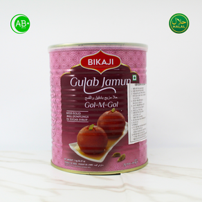 Bikaji Gulab Jamun Indian Sweets Taste of Tadition 비카지 굴랍 자문 인도 전통 디저트 달콤한 시럽에 담근 도넛 볼, 1kg, 1개