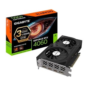 GIGABYTE 지포스 RTX 4060 WINDFORCE OC D6 8GB 제이씨현, GV-N4060WF2OC-8GD