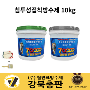 칠만표 침투접착방수제 10kg (장갑+붓) 셀프옥상방수 CMW-1C, 1개, 10L, 녹색