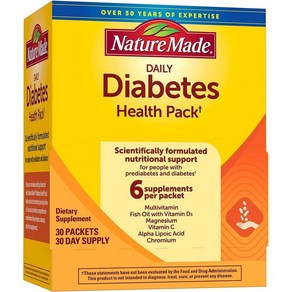 네이처메이드 다이아비츠 멀티비타민 (6정x30포입 30일분) Natue Made Diabetes Suppot Pack, 1개, 180정