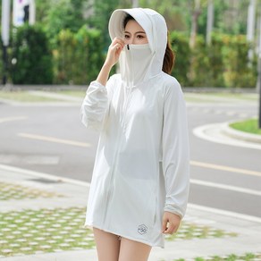 쥬엔리치 2XL-5XL 여성 여름 바람막이 빅사이즈 자외선차단 후드집업 JR255