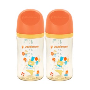 더블하트 모유실감 3세대 PPSU 노꼭지 젖병 트윈팩, 서커스베어, 240ml, 1개