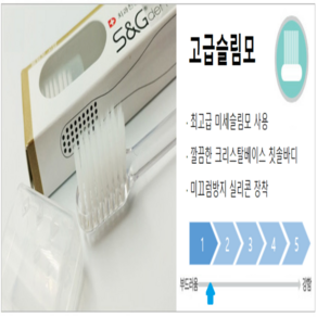 [에스앤지 공식판매점] 치과용 미세모칫솔 치과의사추천 12개입, 고급슬림모(프리미엄) 12개입, 1개