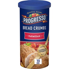 Pogesso Quality Foods Pamesan Beadcumbs 15 oz. 프로그레소 퀄리티 푸드 파마산 빵가루 15온스, 425g, 1개