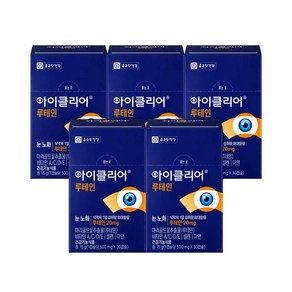 [종근당건강 본사] 아이클리어 루테인 500mg x 30캡슐 (5박스), 5박스, 30정