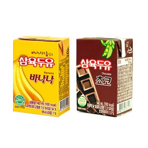 삼육두유 바나나두유 140ml 24팩+쵸코두유 140ml 24팩