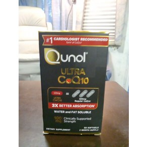 퀴놀 Qunol Ulta CoQ10 100mg 60 소프트젤 EXP 0727 260842, 1개