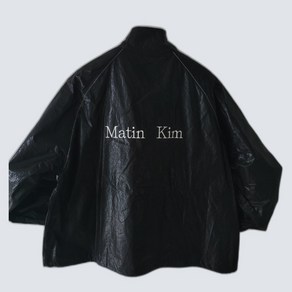 [국내정식] 마뗑킴 코팅 점퍼 LOGO COATING JUMPER IN BLACK