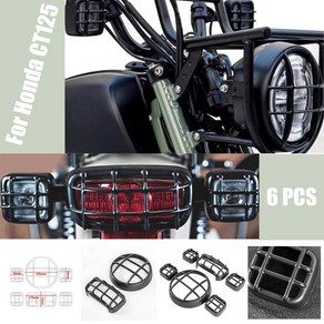 Headlight Gill Cove Fo Honda CT Huntecub 125 2020-2023 Tun Signal Taillight Lamp Potecto, 검은색