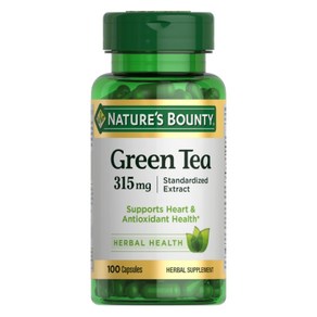 Natue's Bounty Geen Tea Pills and Hebal Health Natue's Bounty 녹차 알약 및 허브 건강 보조식품 심장 및 항산화 건강 지, 1개, 100정