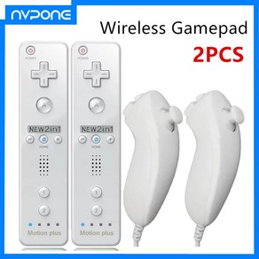 Wii 콘솔용 Nunchuck 컨트롤러 포함 리모컨 Wii 게임용 모션 플러스 포함 무선 게임패드 2 개, 1개, 28.blue 1