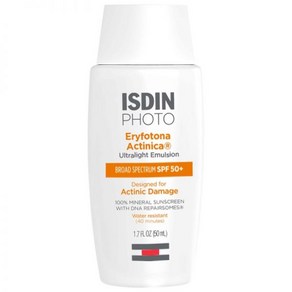 ISDIN 에리포토나 액티니카 울트라라이트 미네랄 선스크린 SPF 50+, 1.7 oz / 50 ml, 1개