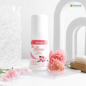 [그라함스내추럴] 로즈 미네랄 데오드란트 롤-온_99%내추럴, 65ml, 1개