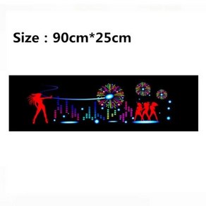 Ca Sticke Music Rhythm LED Flash Light Lamp Ca Rea Windshield Decoative Light Sound Activated E