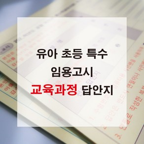 애니캐넌 교육과정 유아 초등 특수 임용고시 2 3교시 답안지 유치원 임용 om 답지, 단면/ 2쪽 (20매)