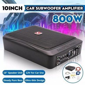 800 w600 w 810 인치 카시트 앰프 서브우퍼 카 오디오 슬림 언더 시트 액티브 서브우퍼 베이스 스피커 자동차 서브우퍼 우퍼