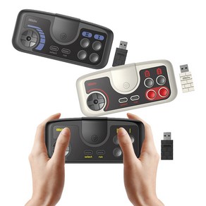 8BitDo 게임패드 레트로 무선 2.4G 스위치 mini PCE TG-16 게임기 컨트롤러, PCE Coe 진 그레이