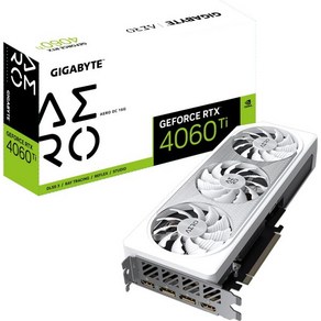 GIGABYTE 기가바이트 NVIDIA GeFoce RTX 4060 Ti AEROOC 그래픽 카드 16GB GDDR6 128비트 PCIE 4.0 2595MHz 코어 클럭 2X D