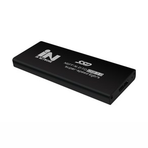 인네트워크 USB3.0 NGFF M.2 SSD 외장하드 케이스 IN-SSDM2BK 블랙, 1개