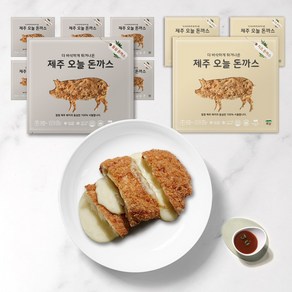 [록담] 제주 오늘 돈까스 돼지 10팩 (등심 7팩 + 치즈 3팩) 감귤소스10개, 10개, 120g