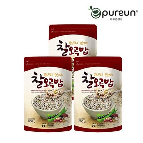 현대농산 국산 찰오곡밥 1.8kg (600gx3봉), 600g, 3개