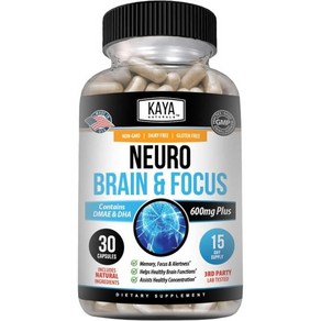 Kaya Natuals - Neuo Bain fo Memoy & Focus - Nootopic Enegy Capsule - Nootopic Bain Suppot, 1 Count (Pack of 30), 1개