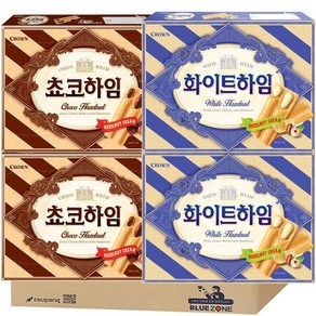 [블루존] 사무실 간식 크라운 초코하임 화이트하임 1120g, 1.12kg, 1개