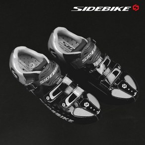 필모리스 SIDEBIKE 평페달용 자전거 슈즈 SD-012, 240, 블랙 실버