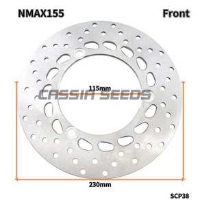 오토바이 전방 및 후방 브레이크 디스크 야마하 N-MAX 155cc 예비 부품에 적합 2020, 한개옵션1