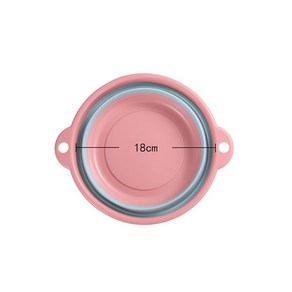 다용도 접이식 폴딩 세면 대야, 1개, 핑크 소형