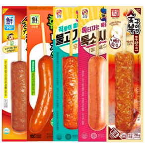 숯불후랑크4+휠터치4+불고기맛4+톡소시지4+배즙후랑크4 편의점 인기핫바 세트 사조 한성 대림 소세지 70g 20개
