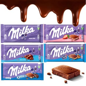 milka 100% 알프스 우유 밀카 초콜릿 100g 5종 택1, 1개