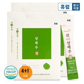 [휴럼]다정보감 위편한 양배추정 4+1박스 양배추즙 스틱형 위건강 소화, 150g, 5개