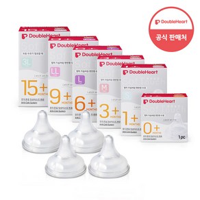 더블하트 모유실감 3세대 젖꼭지 (SS/S/M/L/LL/3L), 3세대 젖꼭지S(2입)+M(2입), 1개