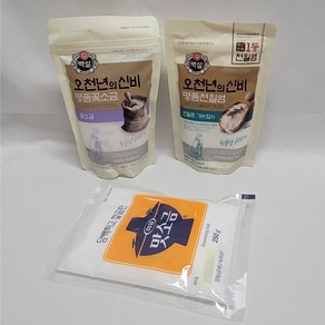 오천년의신비 명품(천일염 가는입자 +꽃소금200g) +맛소금 250g, 700g, 1개