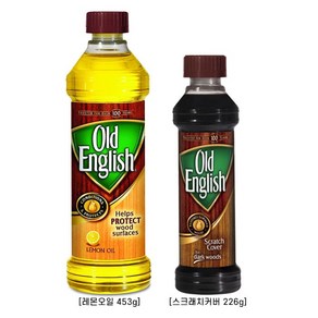 올드 잉글리쉬 목재 오일 레몬오일 o 스크래치 커버 2종 택1 / Old English Lemon Oil o Scatch Cove, 레몬오일 16온스, 1개