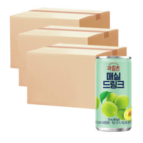 해태 썬키스트 매실 175ml 90캔 미니캔 매실 음료, 90개