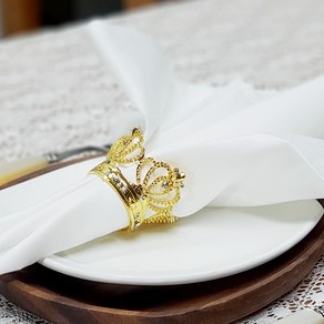 웨딩포 냅킨링 골드 크라운 Napkin Ring Metal Gold Cown, 1개, 1개입