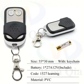 433MHZ 12V 무선 차고 문//자동차/라이트 원격 컨트롤러 10A 2CH 릴레이 수신기 모듈 KEYFOB 송신기 포함, 1T1, 1개