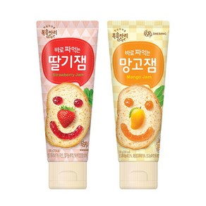 복음자리 짜먹는딸기잼100g+짜먹는망고잼100g, 1세트