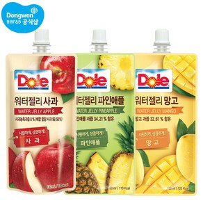 [동원 F&B] Dole 워터젤리 130ml x 20개 사과/망고/파인, 상세 설명 참조