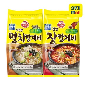 오뚜기 진한 장칼제비+시원한 멸치칼제비, 1세트, 852g