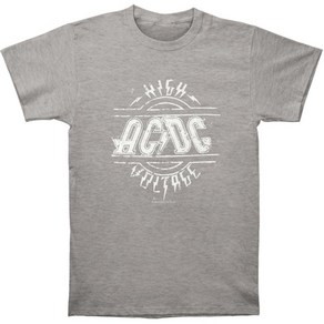 ROCKPANDA AC/DC High Voltage Sports Gray 반팔티