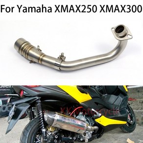 Yamaha XMAX300 오토바이 배기 시스템 전면 중간 링크 파이프 커넥터 모토 크로스 머플러 먼지 자전거 탈출, 1개