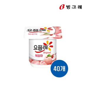 요플레 오리지널 복숭아, 85g, 40개