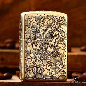 정품 Zippo 라이터 Tang Cao Pixiu 순수 구리 조각 등유 방풍 행운의 선물 남성 선물 Zibao