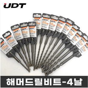 UDT 4날 SDS PLUS 해머드릴비트 콘크리트 기리, 4날 SDS 22mm (22x260mm)