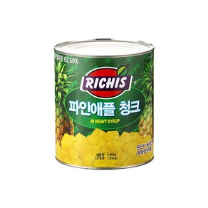 동서 리치스 파인애플 청크 3kg 1박스 6개 하늘담아