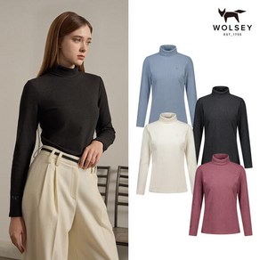 [최초가 89000원][Wolsey] 울시 24FW 여성 DEUX TEX 하이넥 양면 기모셔츠 4종